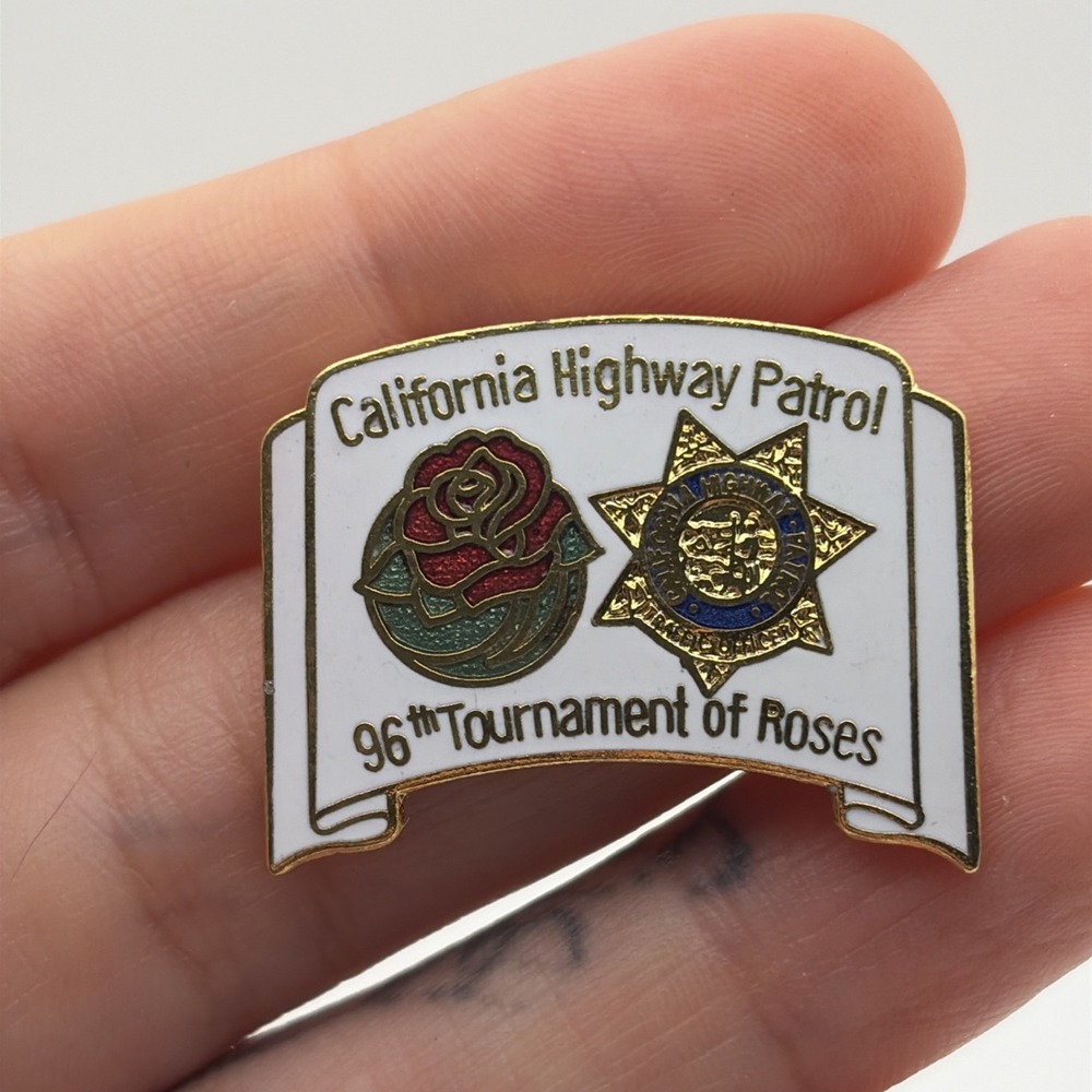 1985 Tournament Of Roses California Highway Patrol Lapel Hat Pin